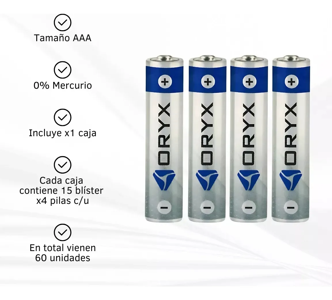 Pilas AAA OR0156 Oryx - Imagen 4